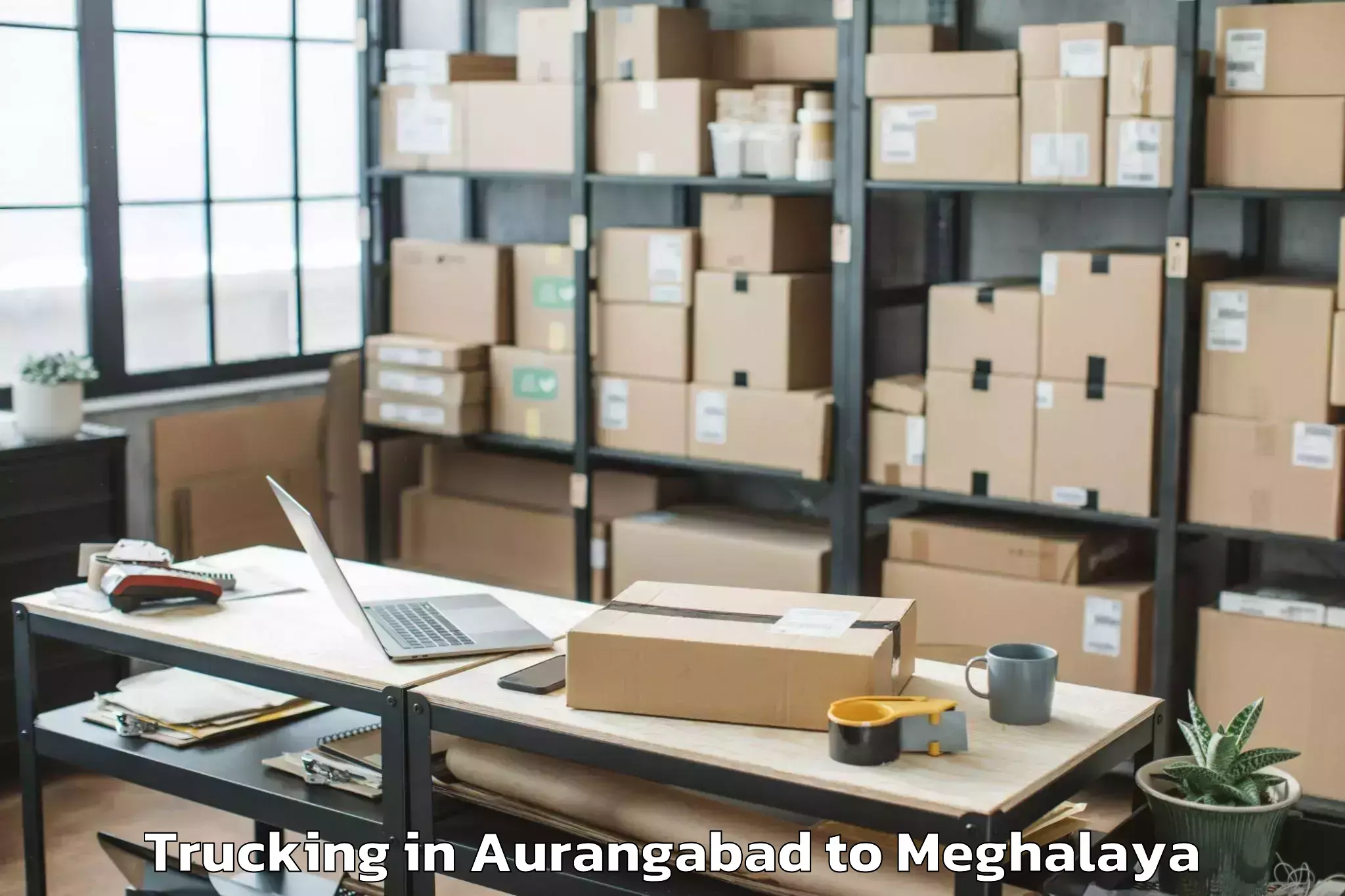 Book Aurangabad to Nongstoin Trucking Online